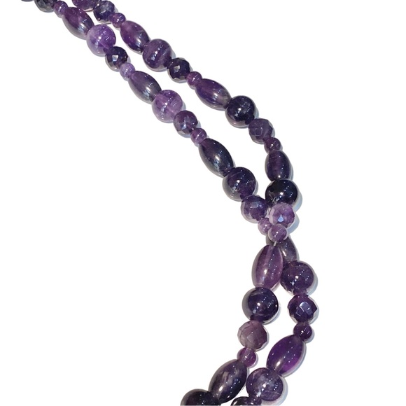 Jay King 925 Amethyst Purple Double Strand Beaded Necklace - Picture 9 of 16
